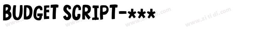budget script字体转换